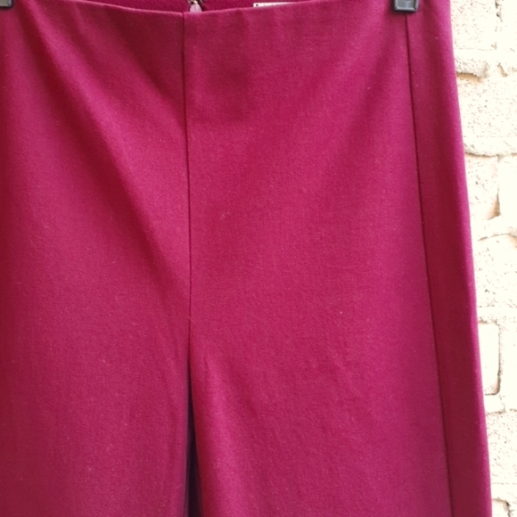 NWOT Elie Tahari Jessalyn Bi-Stretch Pants Burgundy - Picture 6 of 10